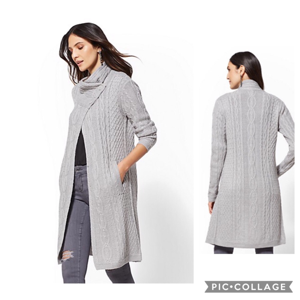 Mixed stitch coatigan